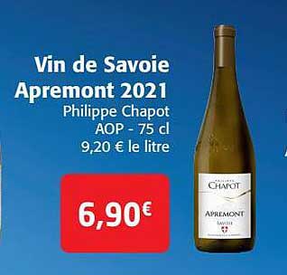vin de savoie apremont 2021 philippe chapot aop