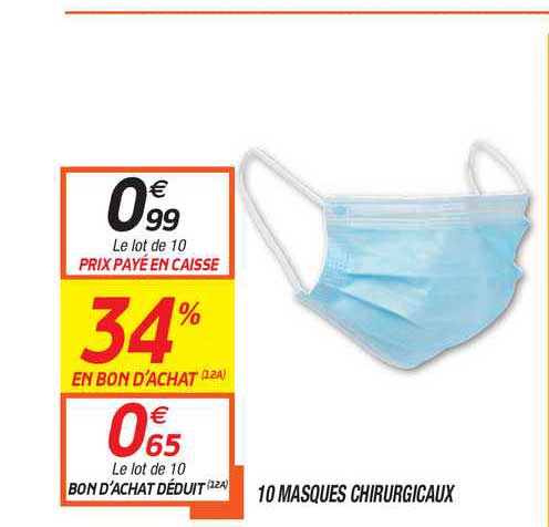 10 masques chirurgicaux
