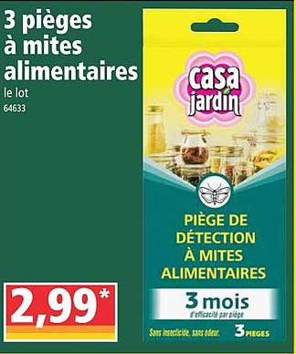 3 pièges à mites alimentaires casa jardin