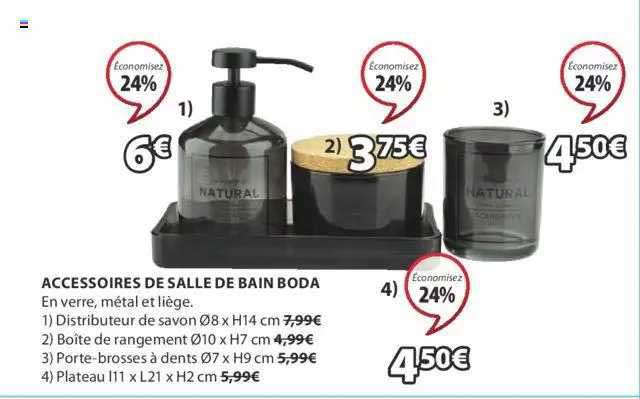 accessoires de salle de bain boda