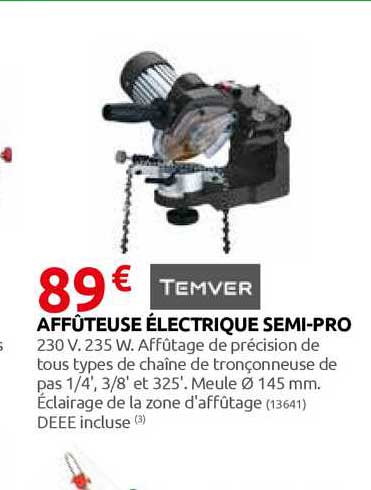 affûteuse électrique semi-pro temver