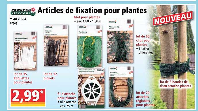Articles De Fixation Pour Plantes Powertec Garden