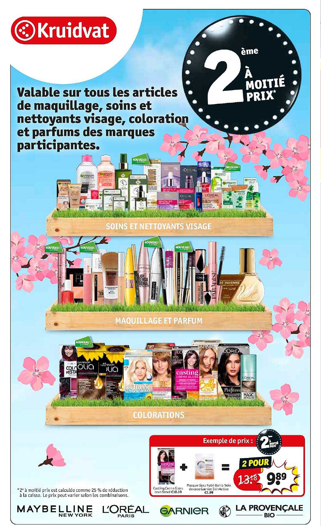 articles de maquillage, soins et nettoyants visage, coloration et parfums des marques participantes