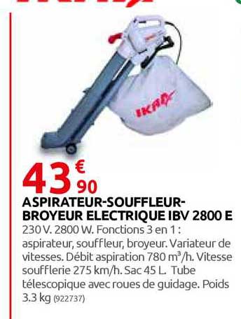 aspirateur-souffleur-broyeur électrique ibv 2800 e
