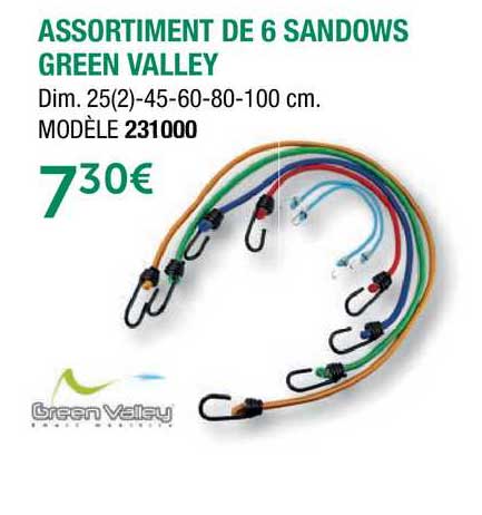 assortiment de 6 sandows green valley