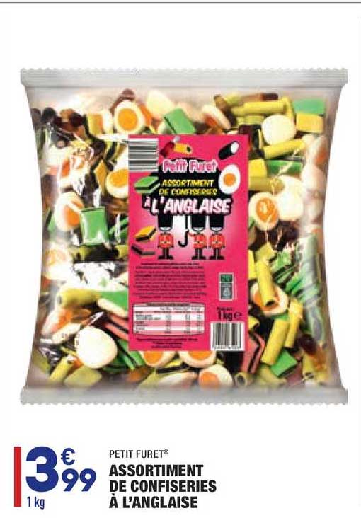 assortiment de confiseries à l'anglaise petit furet