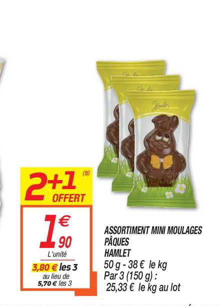 assortiment mini moulages pâques hamlet