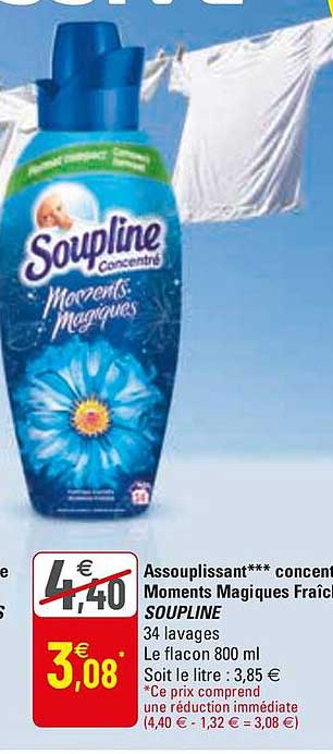 assouplissant concentré moments magiques fraîche soupline