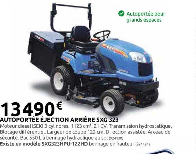 autoportée éjection arrière sxg 323