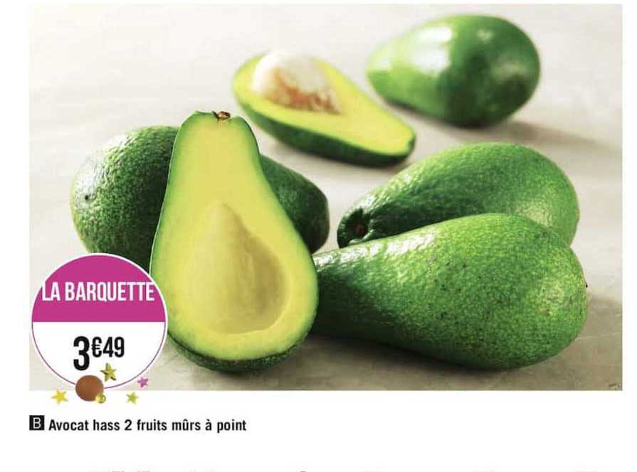 avocat hass 2 fruits mûrs à point