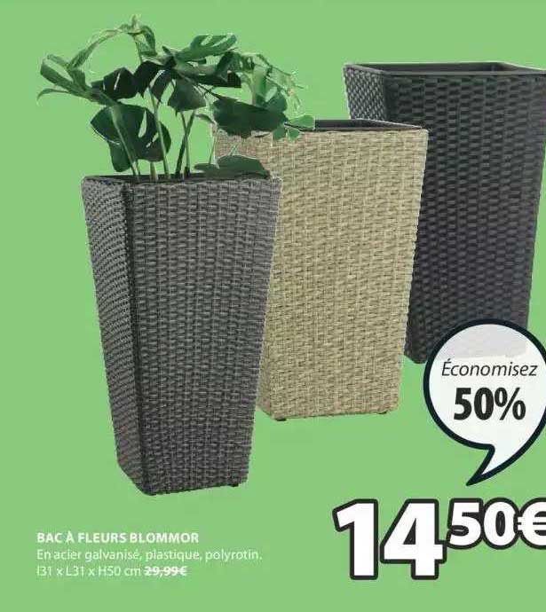 bac à fleurs blommor