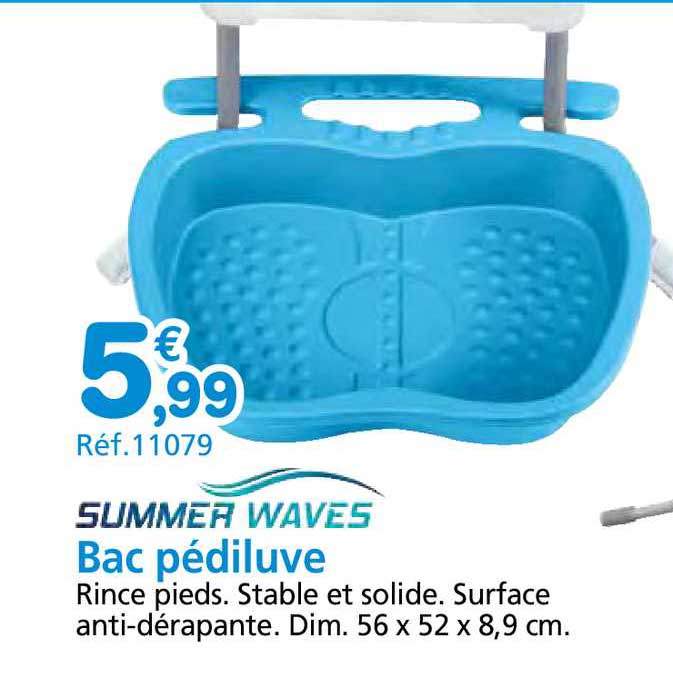 bac pédiluve summer waves