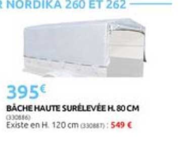 bâche haute surélevée h.80 cm