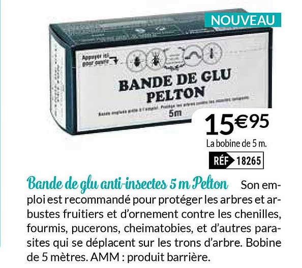 bande de glu anti-insectes 5m pelton
