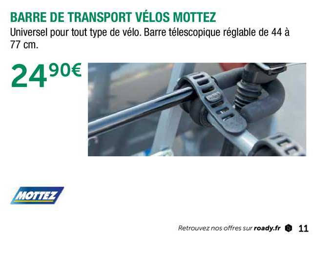 barre de transport vélos mottez