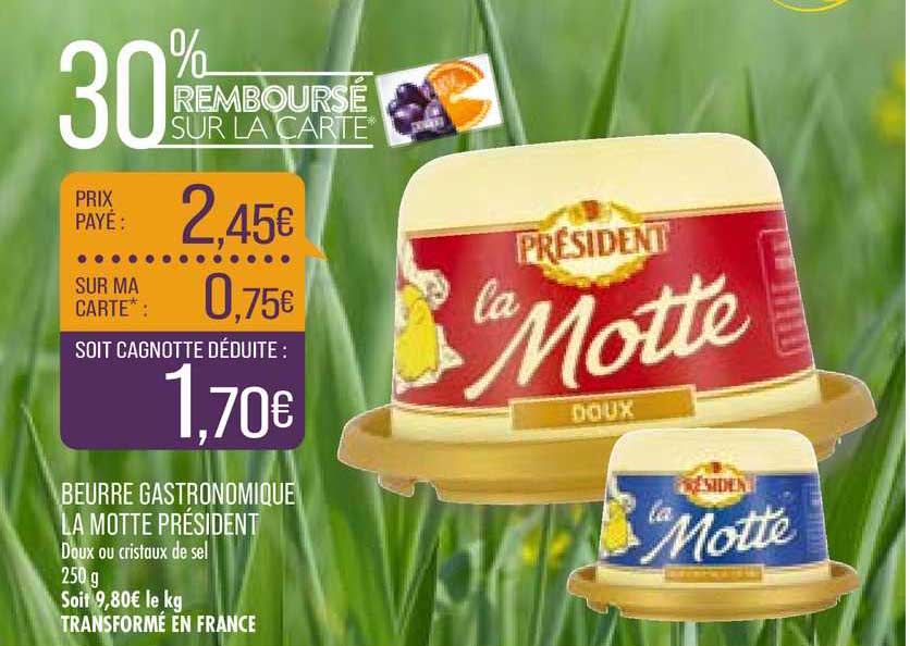 Beurre Gastronomique La Motte Président