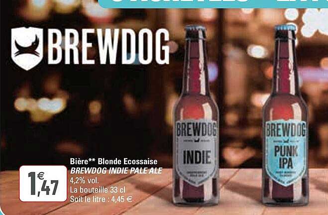 Bière Blonde Ecossaise Brewdog Indie Pale Ale