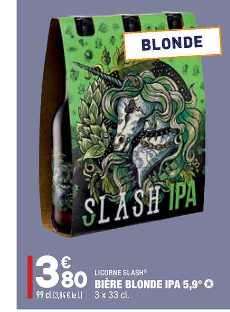 bière blonde ipa 5,9° licorne slash