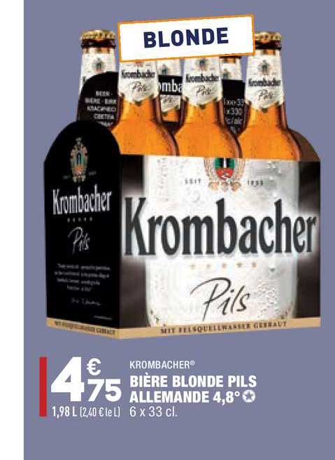 bière blonde pils allemande 4,8° krombacher