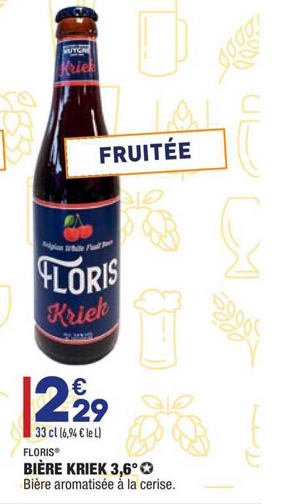 bière kriek 3,6° floris