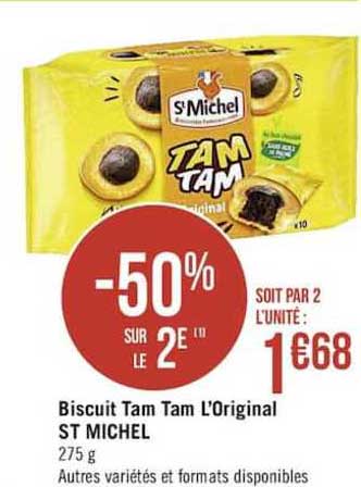 biscuit tam tam l'original st michel
