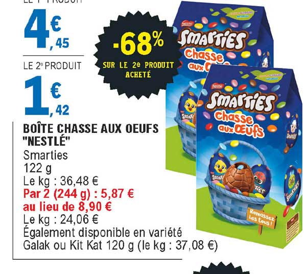 boîte chasse aux oeufs "nestlé"
