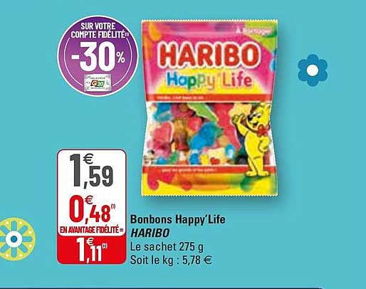 Bonbons Happy'life Haribo