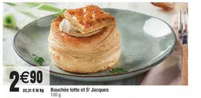 bouchée lotte et st jacques