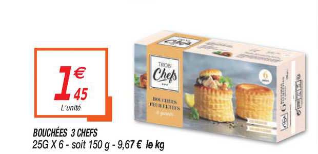 bouchées 3 chefs