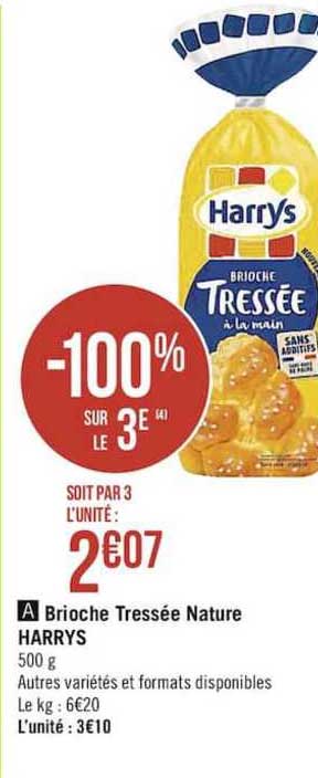 Brioche Tressé Nature Harrys