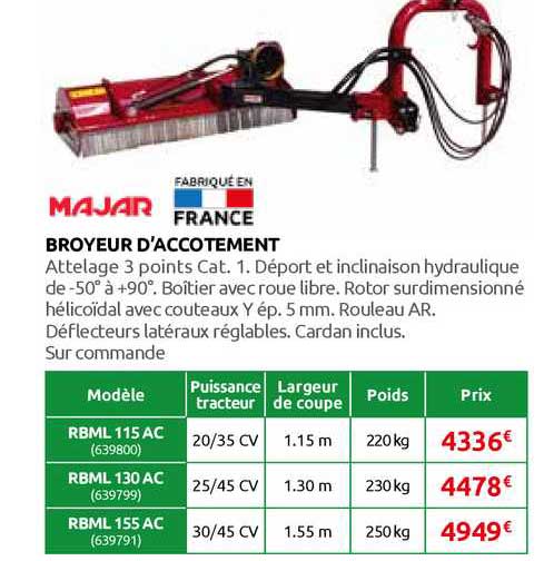 broyeur d'accotement majar