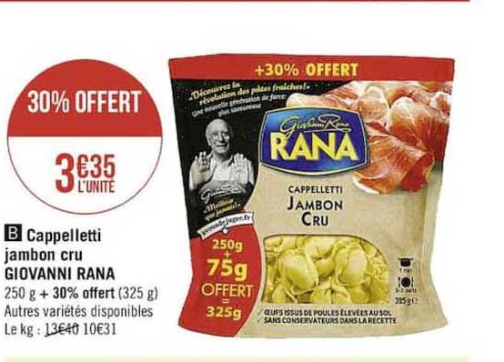 cappelletti jambon cru giovanni rana