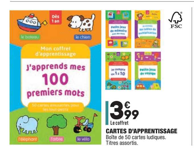 cartes d'apprentissage