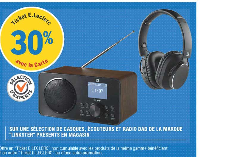 casques, écouteurs et radio dab linkster