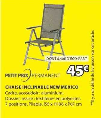 Chaise Inclinable New Mexico