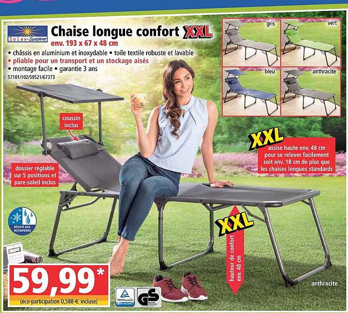 Chaise Longue Confort Xxl