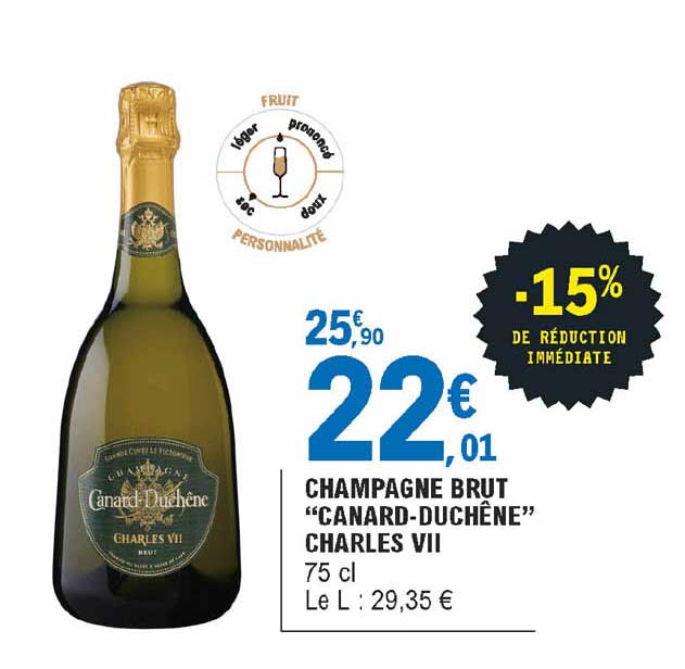 champagne brut "canard-duchêne" charles vii