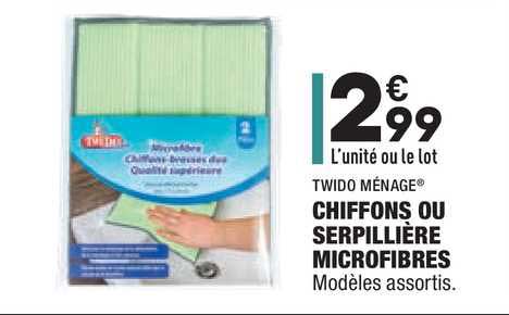 Chiffons Ou Serpillère Microfibre Twido Ménage