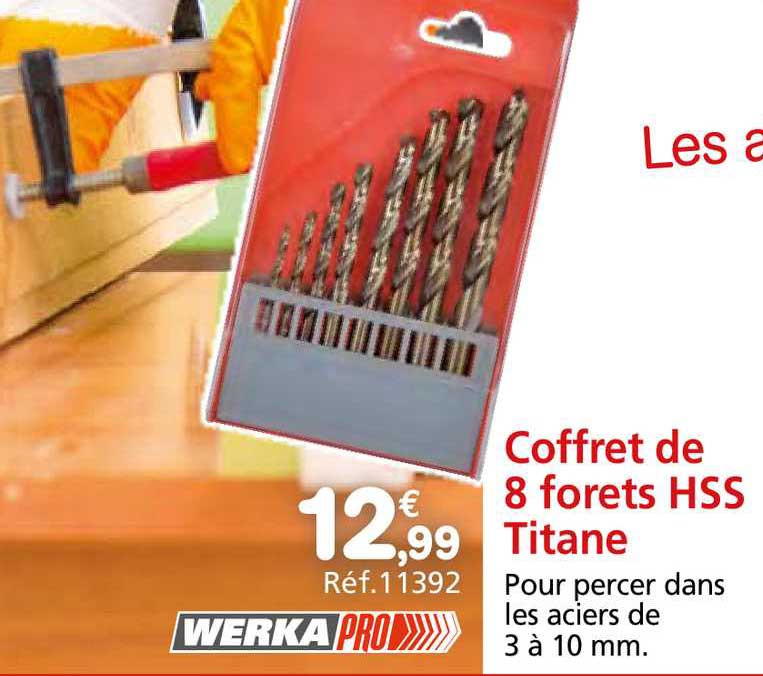 Coffret De 8 Forets Hss Titane Werka Pro