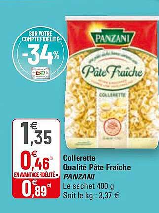collerette qualité pâte fraîche panzani