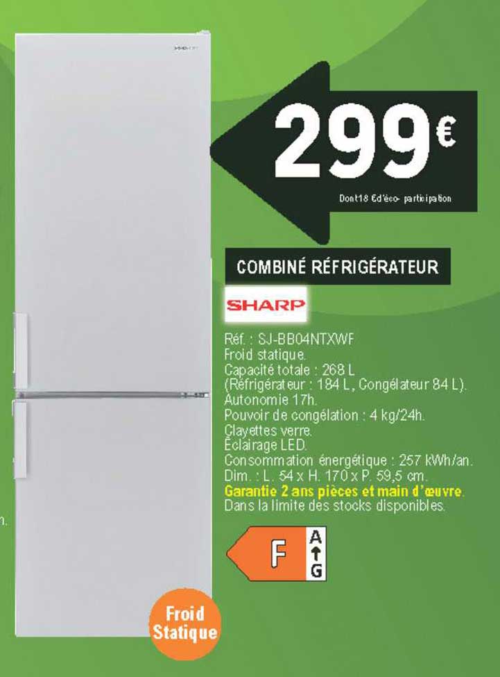 Combiné Réfrigérateur Sharp