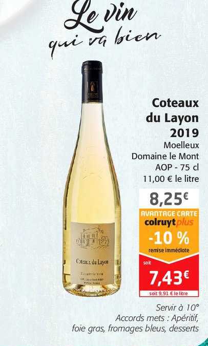 coteaux du layon 2019 moelleux domaine le mont