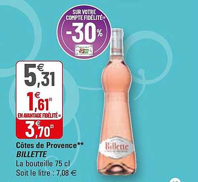 Côtes De Provence Billette