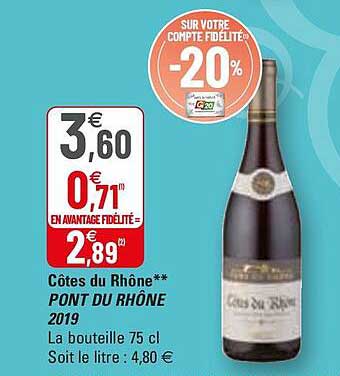 Côtes Du Rhône Pont Du Rhône 2019