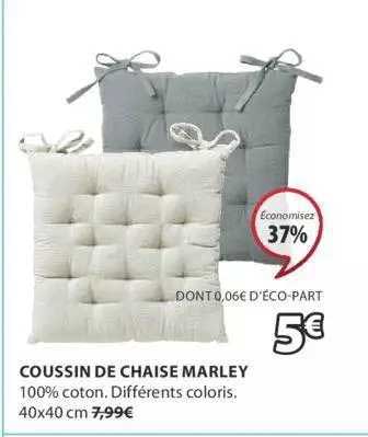 coussin de chaise marley