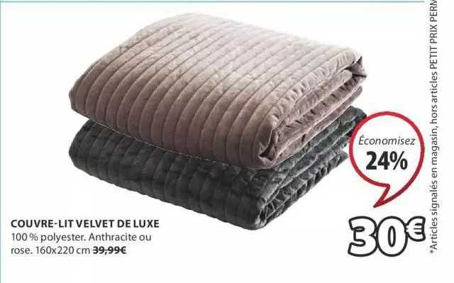 couvre-lit velvet de luxe