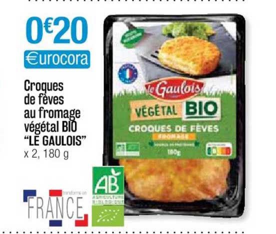 croques de fèves au fromage végétal bio "le gaulois"