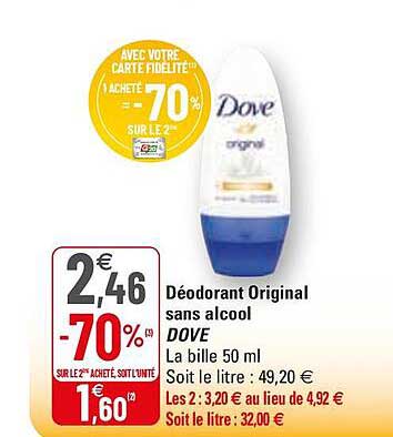 Déodorant Original Sans Alcool Dove