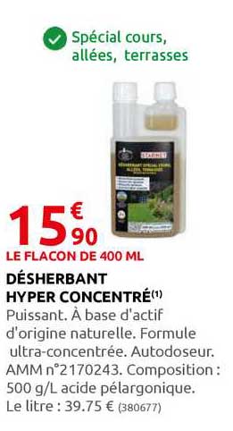 désherbant hyper concentré