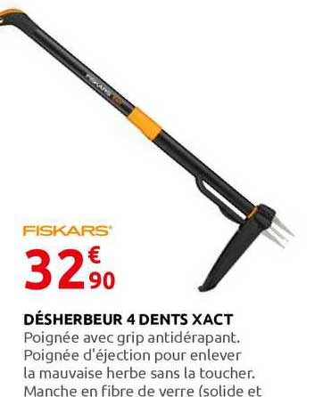 désherbeur 4 dents xact fiskars